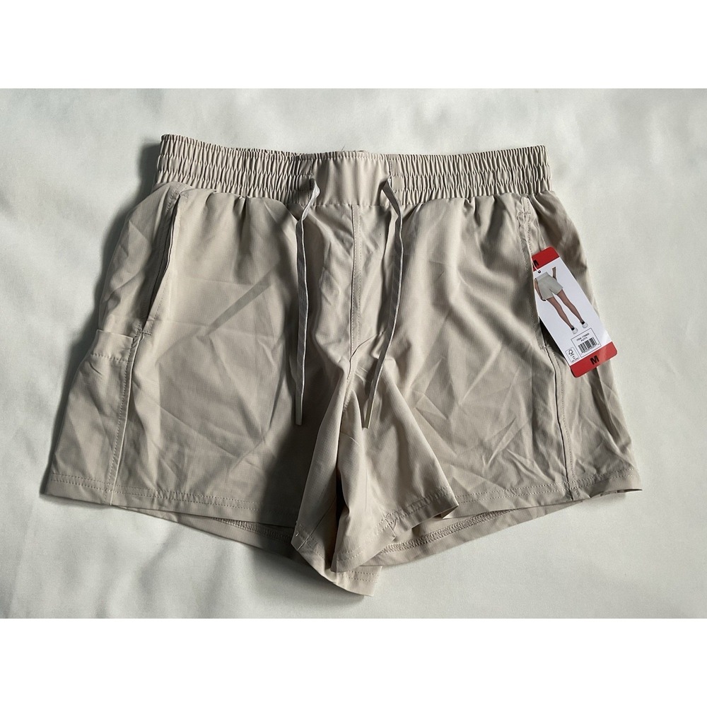Pacific Trail Women's Athletic Pull-on Drawstring Shorts  Tan Size M